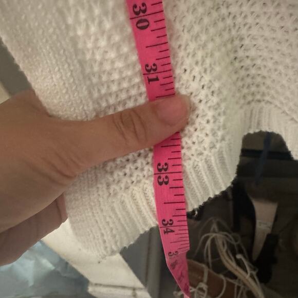 Marine Layer Womens XS Open Front Cotton Cardigan Sweater White Textured Knit - Picture 9 of 11